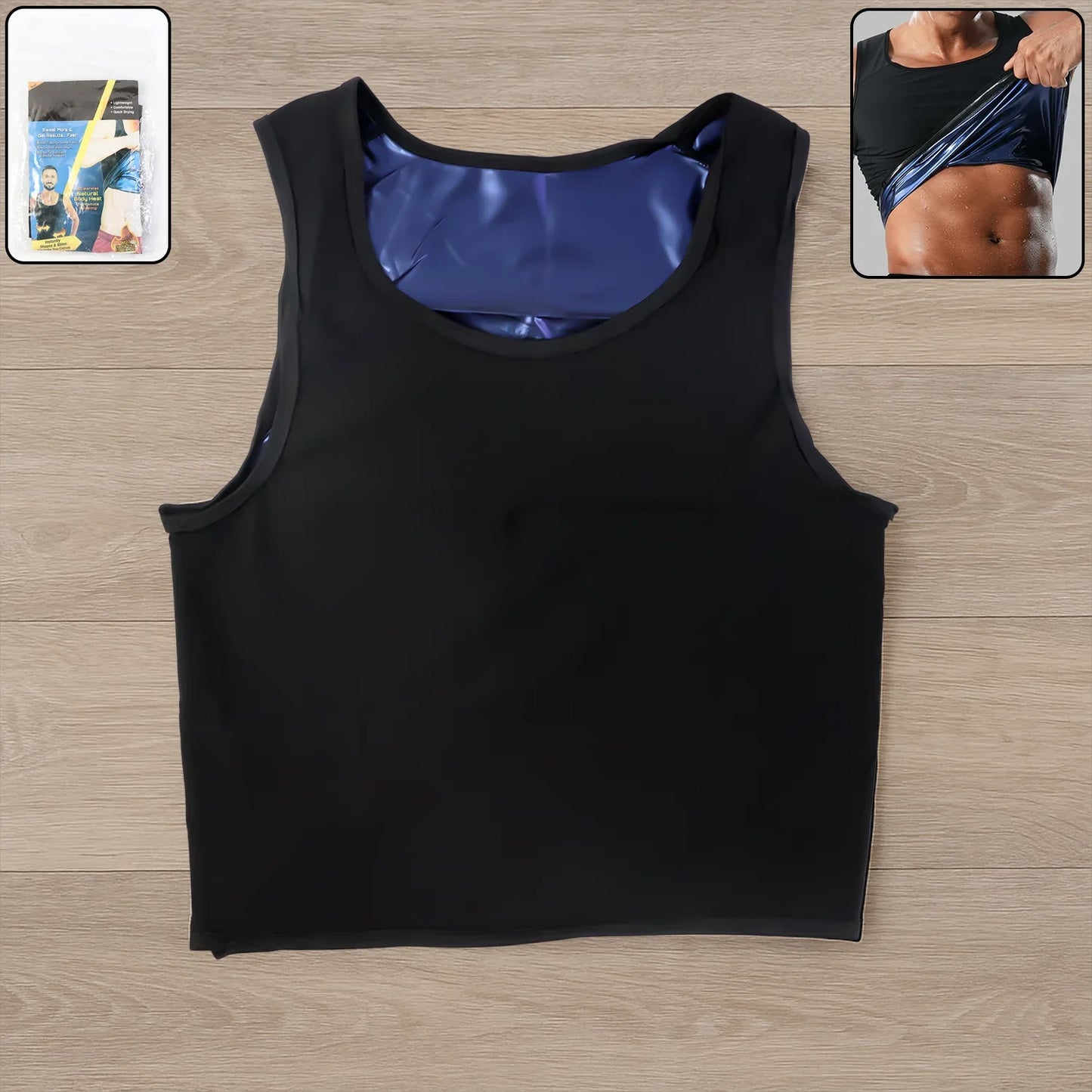 Mens Slim Fit Sweat Shaper Tank Top (Lxl 1 Pc) - Zidbik