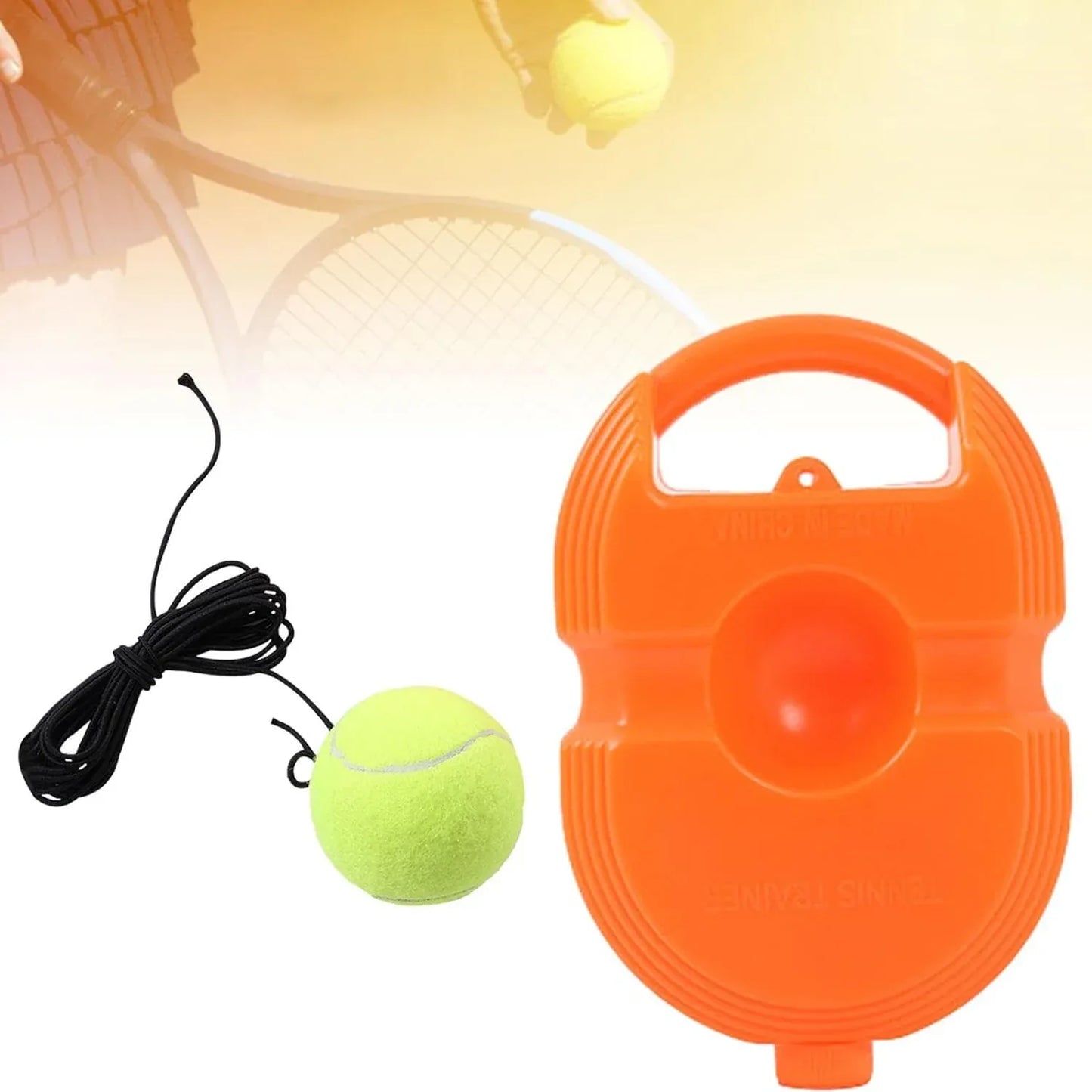 17599 Tennis Trainer Rebound Ball With String Convenient Tennis Training Gear Tennis Practice Device Base For Kids Adults - Zidbik