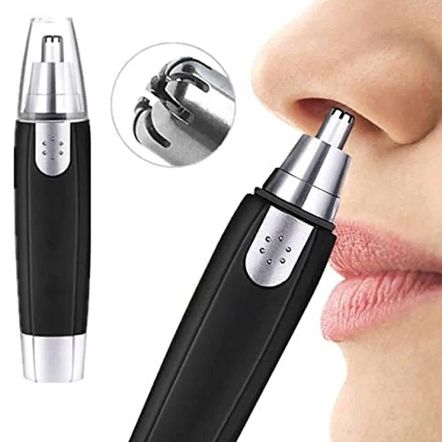 6003 Sharp New Ear And Nose Hair Trimmer Professional Heavy Duty Steel Nose Clipper Battery-operated. - Zidbik