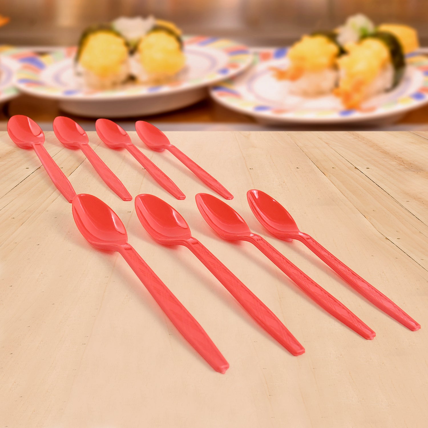 Reusable Home Dining Plastic Spoons (8 Pc) - Zidbik