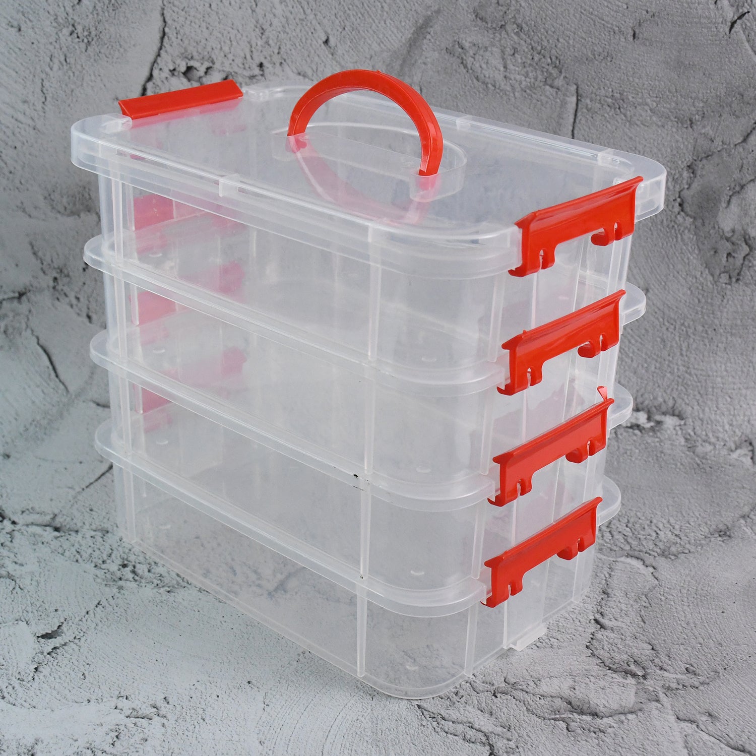 4-layer Transparent Multipurpose Plastic Storage Box - Zidbik