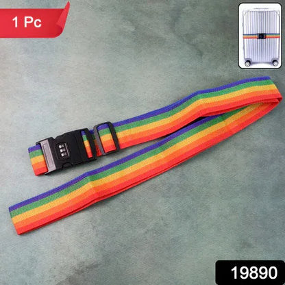 Heavy-duty Rainbow Webbing With 3-digit Code Lock - Zidbik