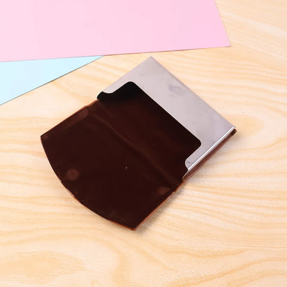 Leather Stainless-steel Business Card Holder (1 Pc) - Zidbik