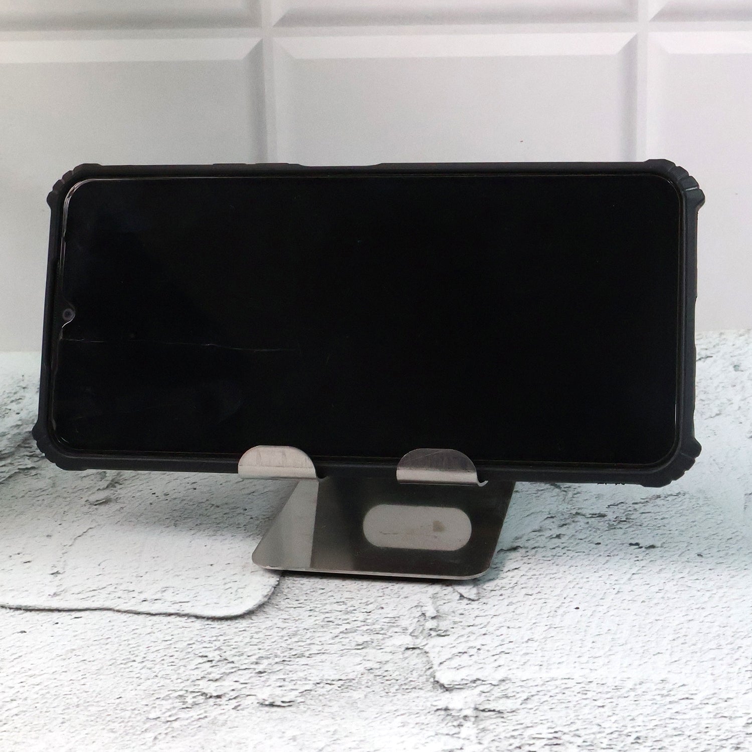 Stainless Steel Universal Mobile  Tablet Stand Holder - (1 Pc) - Zidbik