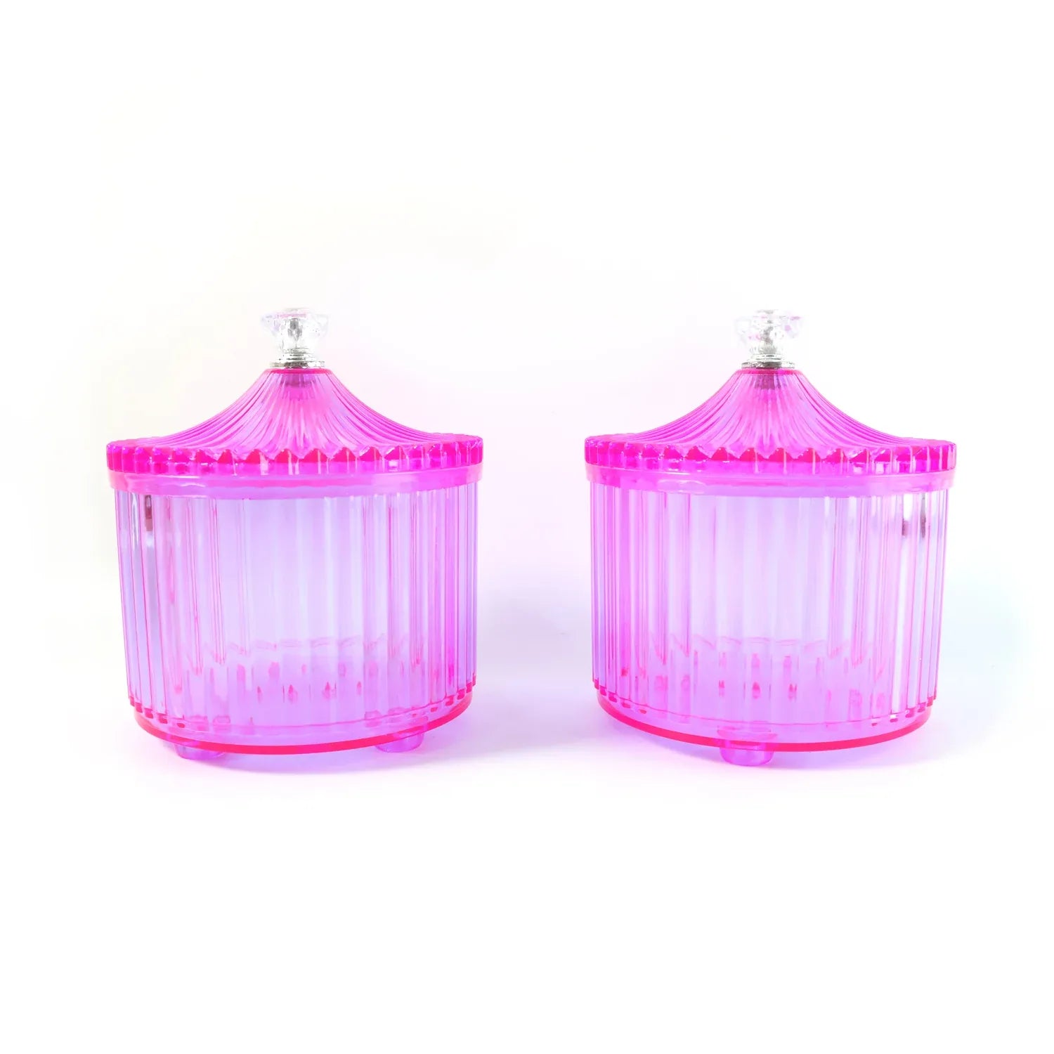 Plastic Luxury Transparent Dry Fruit Storage Jars (2 Pc) - Zidbik