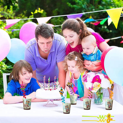 5925 Reusable Straws Are Perfect For Kids Summer Parties. Plastic Straws Reusable Drinking Straws With Cartoon Decoration For Kids Birthday Party Favorsnbspor Other Summer Celebration (4 Pc Set) - Zidbik