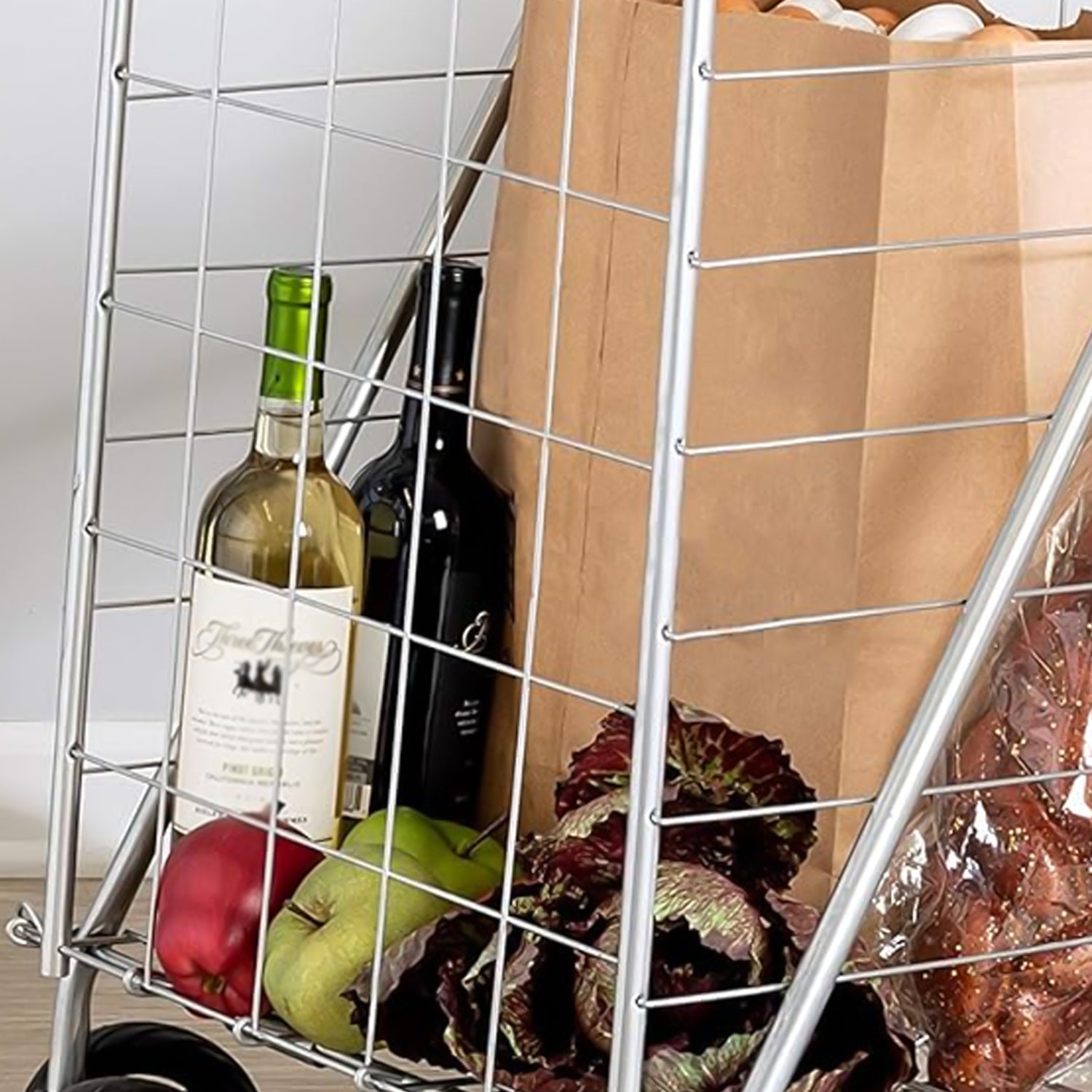 Foldable Shopping Trolley With Wheels ( Moq - 2 Pc) - Zidbik