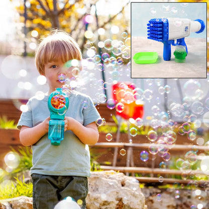 32 Holes Big Rechargeable Powerful Machine Bubble Gun Toys (1 Set) - Zidbik