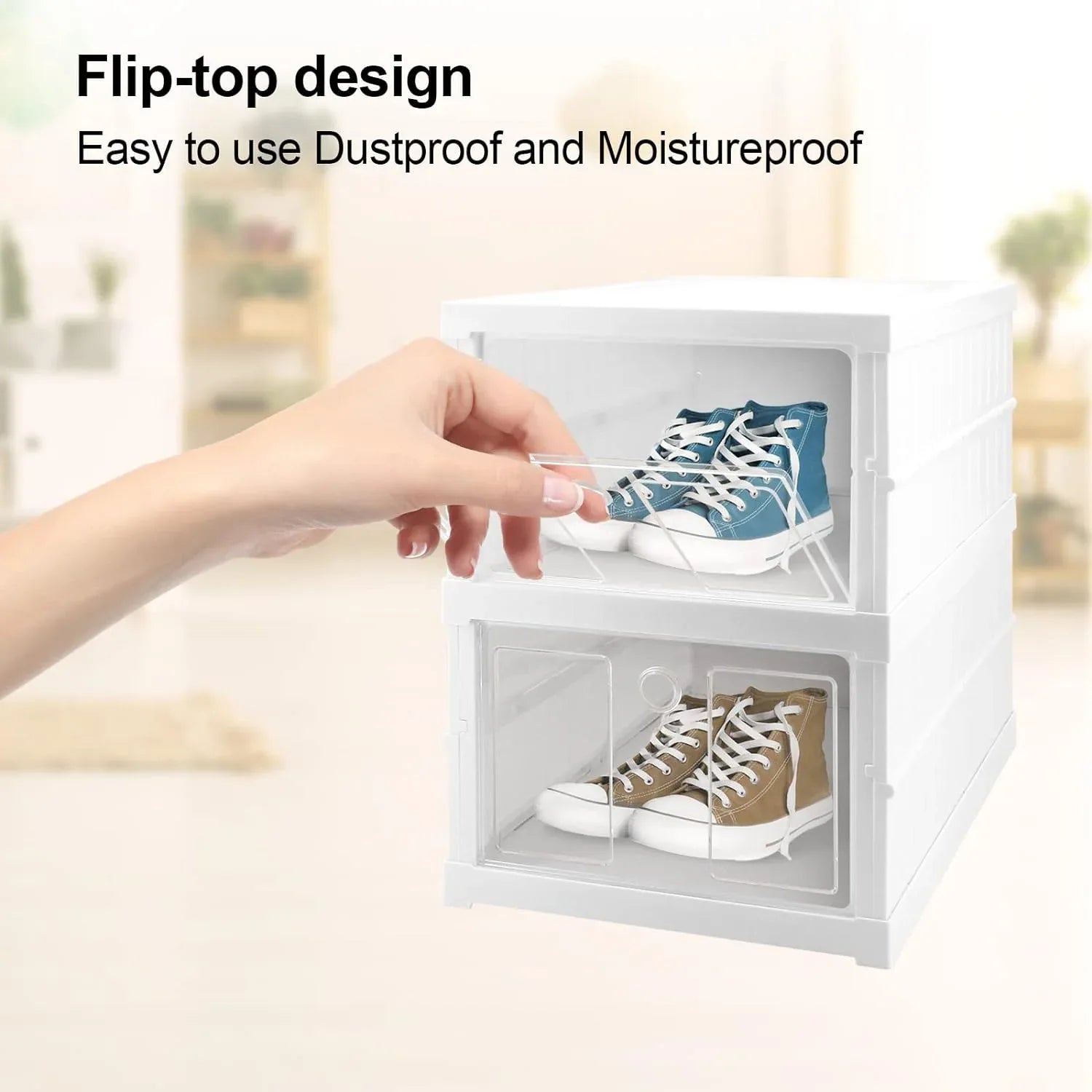 Stackable Multifunctional Storage For Clothes Foldable Drawer Shelf Basket Utility Cart Rack Storage Organizer Cart For Kitchen Pantry Closet Bedroom Bathroom Laundry (2 Layer 1 Pc) - Zidbik