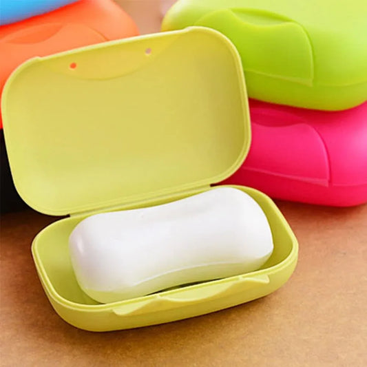 4592 Travel Soap Case Box Plastic Soap Box With Cover Waterproof Leakproof Soap Dish For Bathroom Travel Use (1pc) - Zidbik