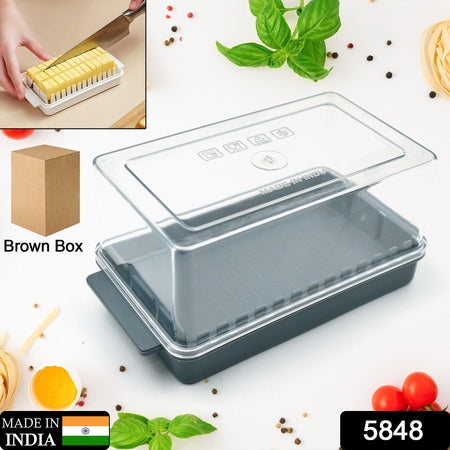 5848 Butter Storage Box With Slicer For Easy Cuttingcheese Butter Organizer Dispenser For Kitchen Refrigeratortransparent Plastic Butter Box With Lidbutter Cutter Slicer Storage Tray (1 Pc) - Zidbik