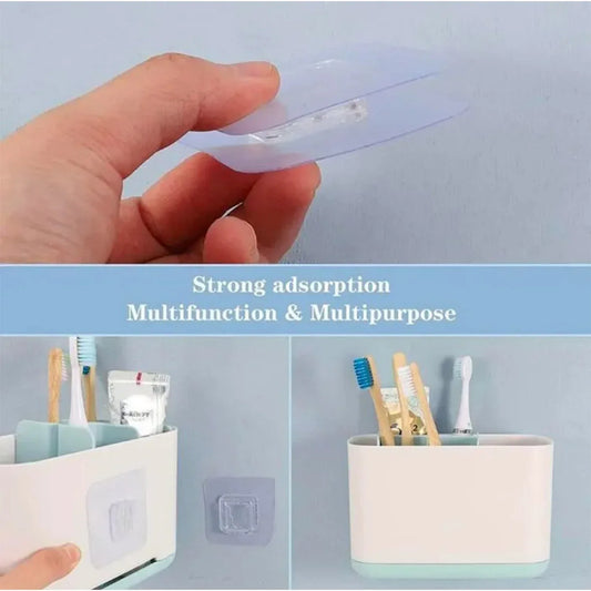 7433 Transparent Adhesive Male Hook Used For Hanging Various Types Of Items (1pc) - Zidbik