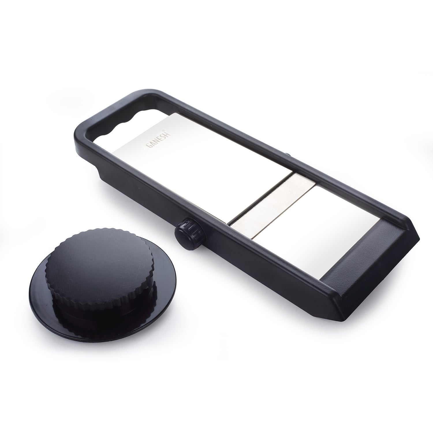 8120 Ganesh Adjustable Plastic Slicer 1-piece Blacksilver - Zidbik