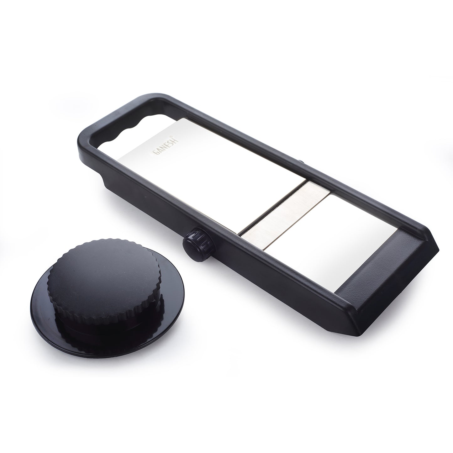 8120 Ganesh Adjustable Plastic Slicer 1-piece Blacksilver - Zidbik