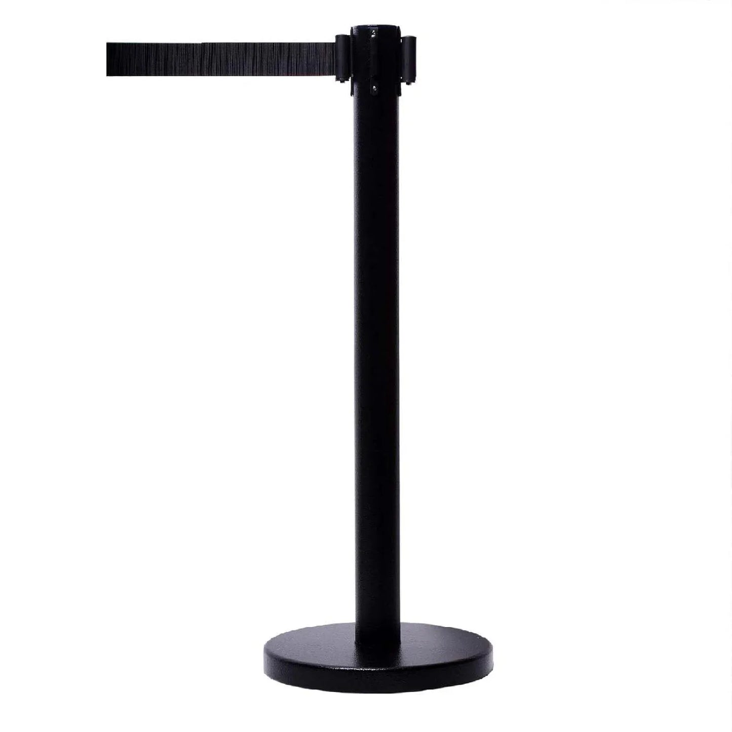 Heavy Duty Retractable Belt Crowd Control Pole With Sturdy Base 1 Pc - Zidbik