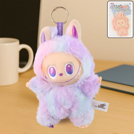 Light Purple Plush Toy Cartoon Keychain With Hook Colorful Light Purple (1 Pc) - Zidbik