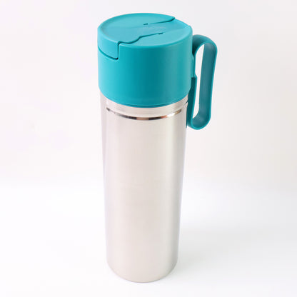 Stainless Steel Fresh Oil Pourer Bottle With Flip Lid And Handle Approx 1000ml (1 Pc) - Zidbik