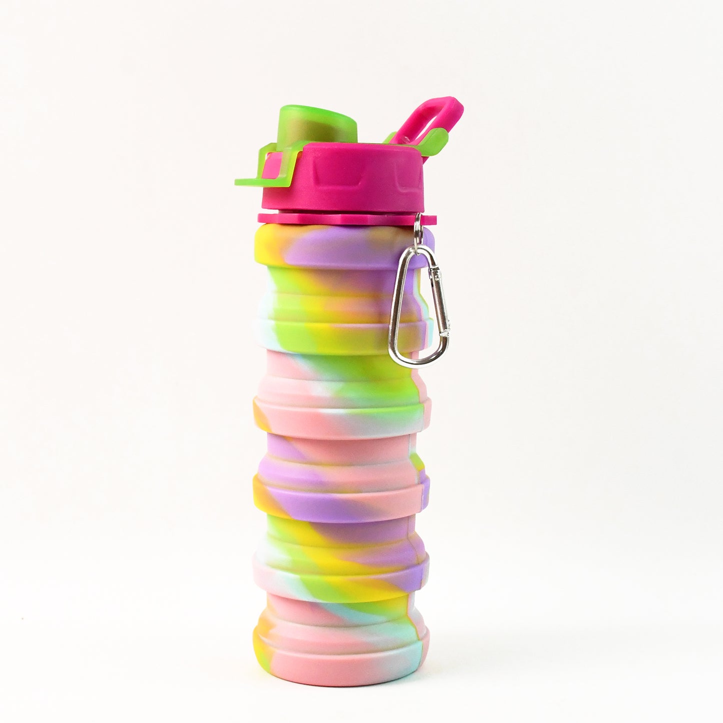 Colorful Collapsible Silicone Water Bottle (1 Pc) - Zidbik