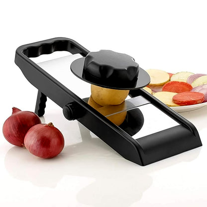 Adjustable Slicer Stainless Steel And Plastic Premium Multipurpose Potato  Onion Slicer And Grater (1 Pc) - Zidbik