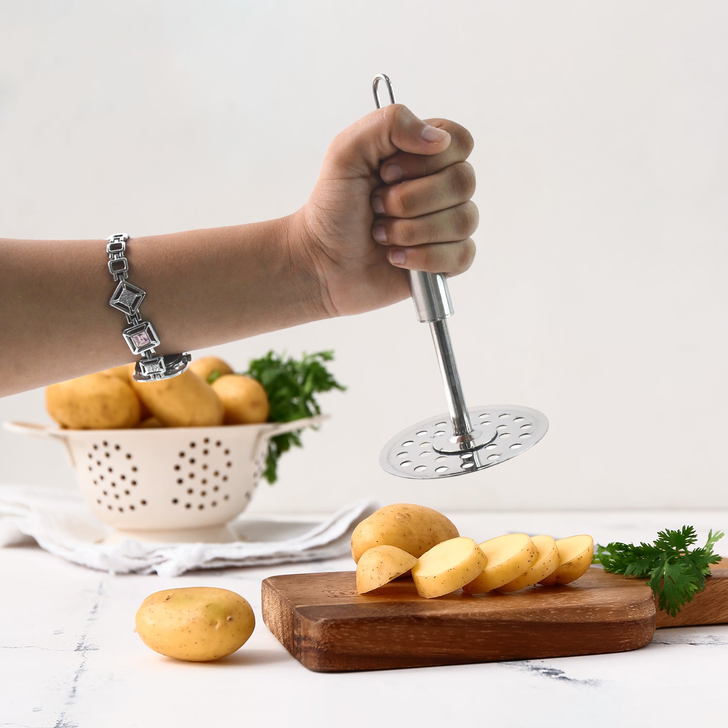 Supermom Heavy Duty Stainless Steel Potato Masher (1 Pc) - Zidbik
