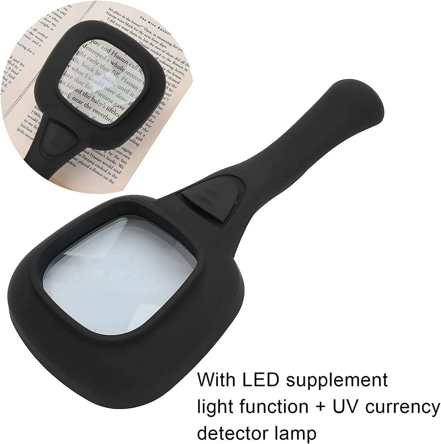 1607 Handheld Magnifying Glass 6 Led Illuminated Lighted Magnifier For Seniors Reading Soldering Inspection Coins Jewelry Exploring - Zidbik