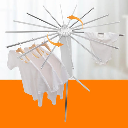 Foldable Rotary Clothes Drying Rack Stand (1 Pc) - Zidbik