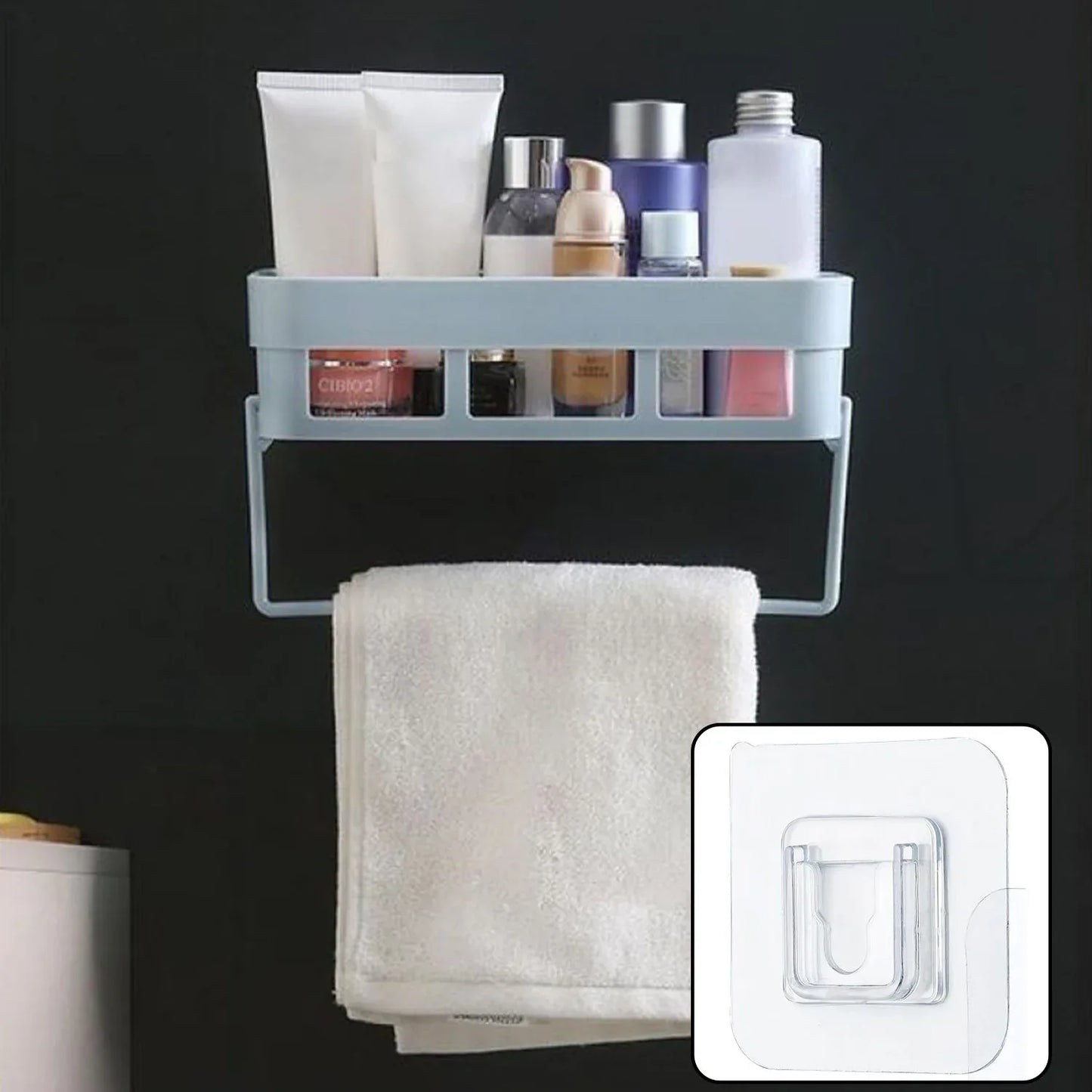 1651l Multipurpose Kitchen Bathroom Shelf Wall Holder Storage Rack Bathroom - Zidbik