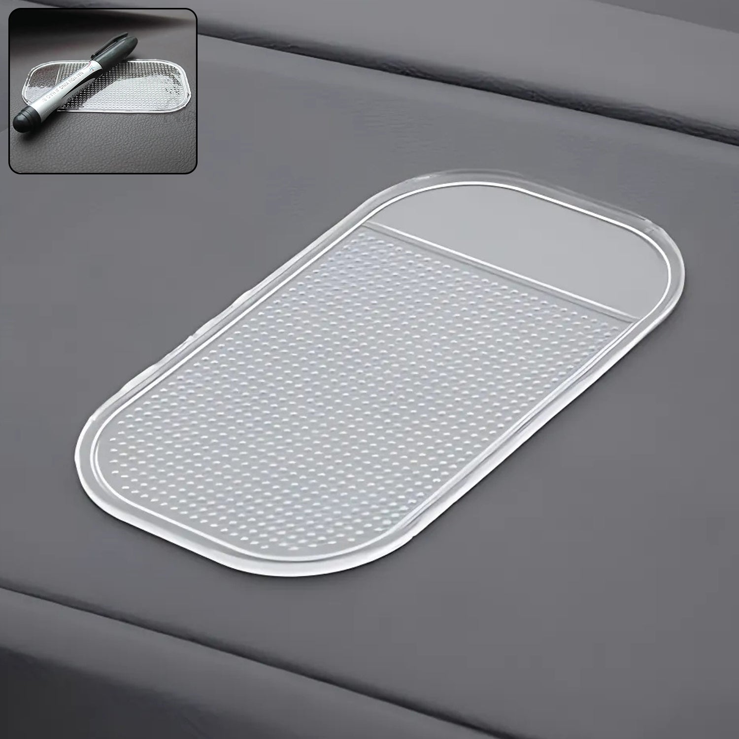 Medium Transparent Anti-slip Car Dashboard Mat (1 Pc) - Zidbik