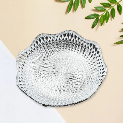 5482 Round Serving Tray Traditional Serving Tray Multipurpose Serving Tray Decorative Serving Platters Mukhwas Serving Tray (1 Pc ) - Zidbik