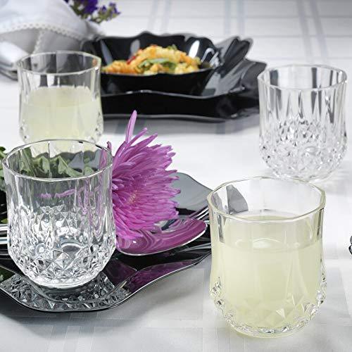 2341 Heavy Unbreakable Stylish Look Fully Transparent Glasses Set 250ml (6pcs) - Zidbik