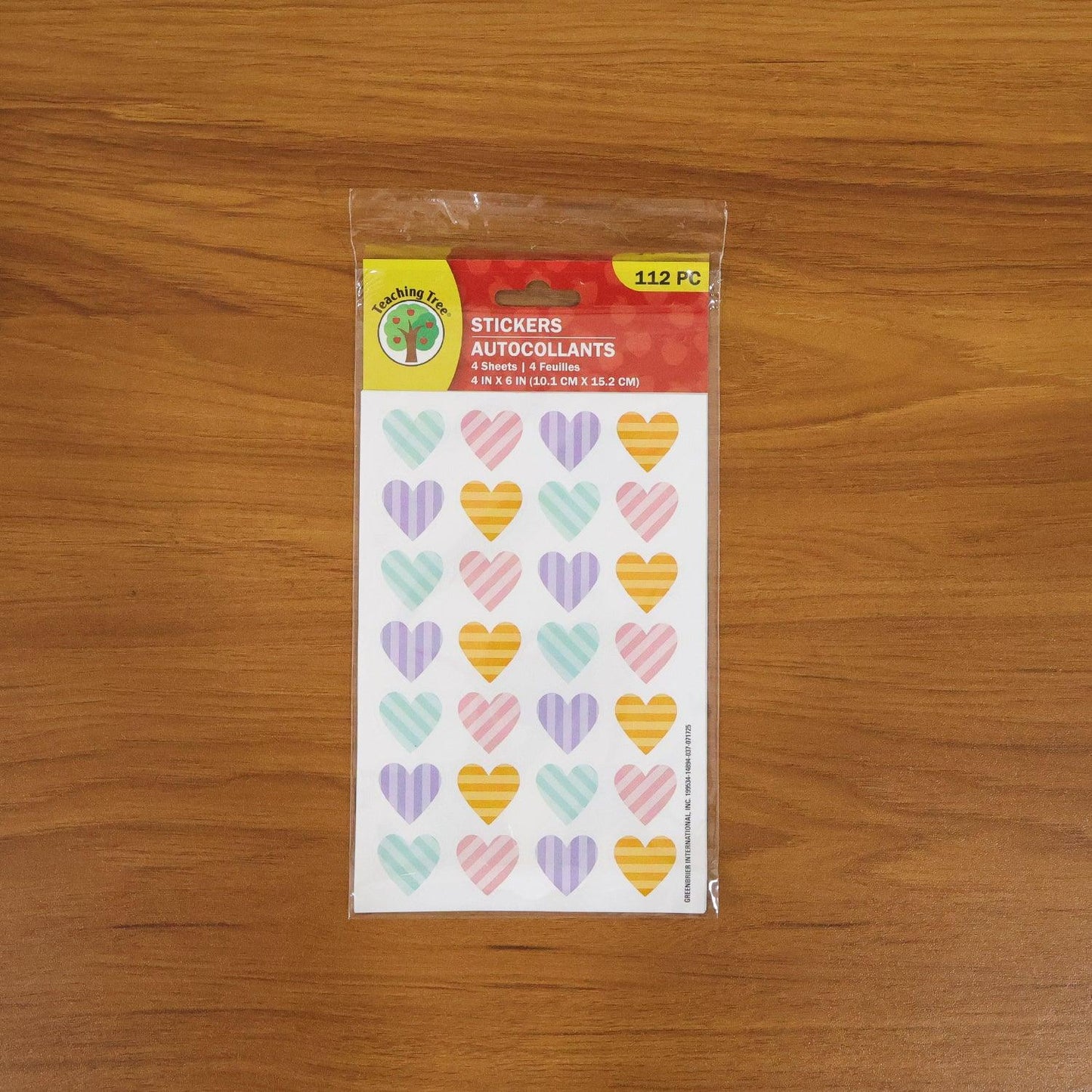 Colorful Heart Shape Decorative Sticker Set (4 Sheets 112 Pc) - Zidbik