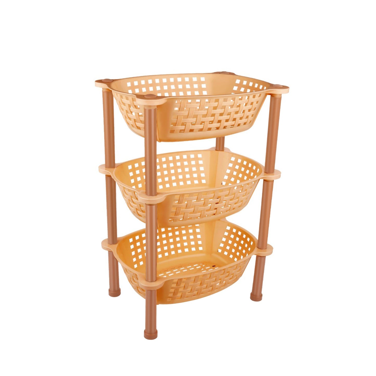 4646 Multipurpose Plastic Storage Rack Organiser - 3 Pcs - Zidbik