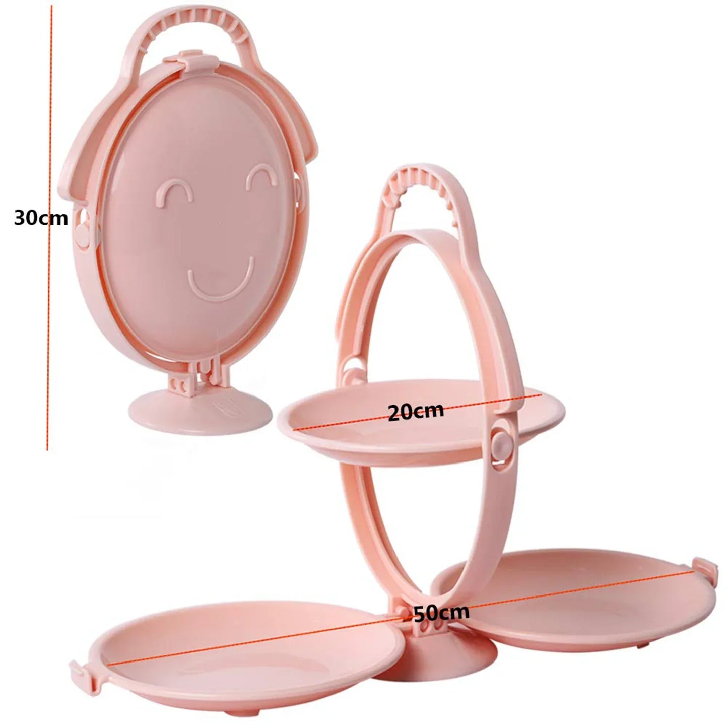 3-layer Foldable Multi-purpose Snack Fruit Dessert Serving Stand (1 Pc) - Zidbik