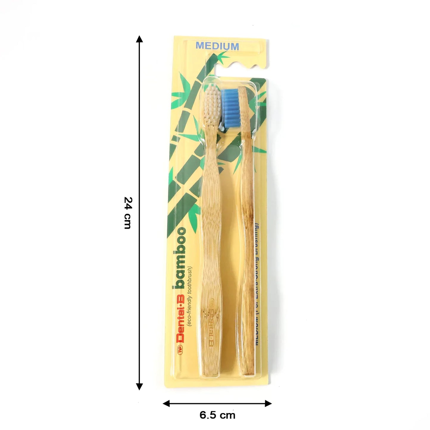 Eco-friendly Bamboo Toothbrush Twin Pack (12 Packets 24 Pieces) - Zidbik