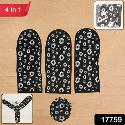 4 In 1 Ceiling Fan Dust Proof Cover Set - Zidbik