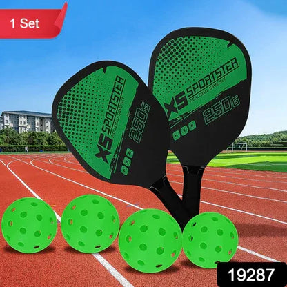Professional Outdoor Pickleball Paddle And Ball (1 Set) - Zidbik
