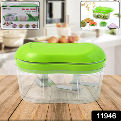 Manual Hand Push Garlic Cutter  Vegetable Chopper (1 Pc) - Zidbik