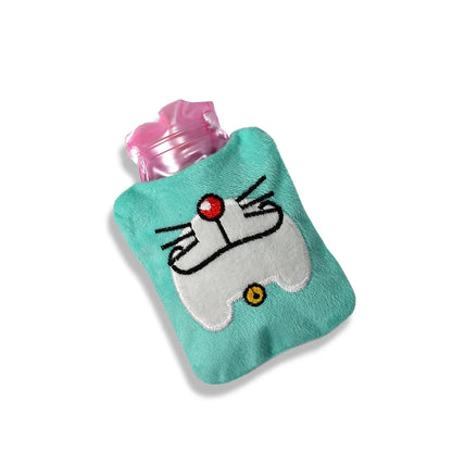6529 Doremon Cartoon Small Hot Water Bag With Cover For Pain Relief Neck Shoulder Pain And Hand Feet Warmer Menstrual Cramps. - Zidbik