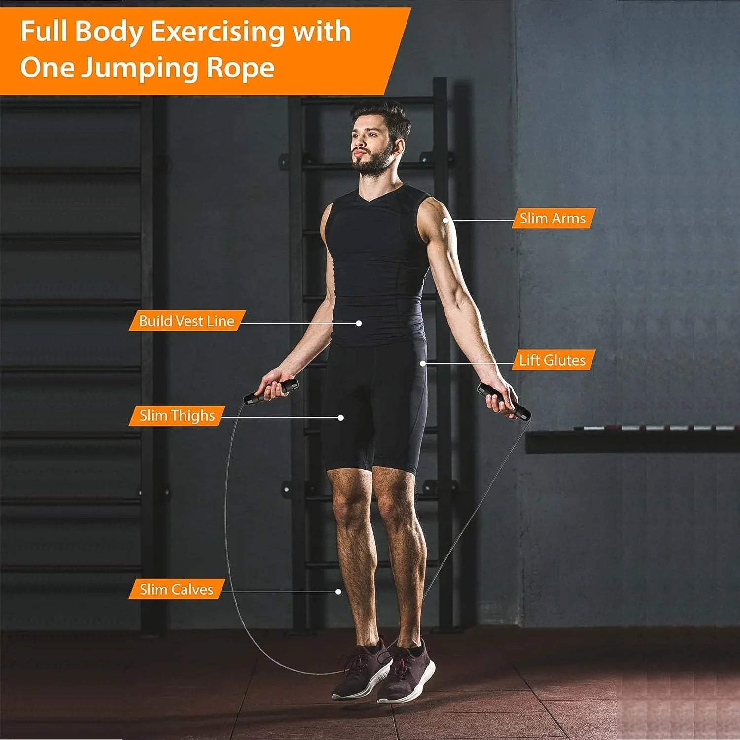 High-speed Skipping Rope With Foam Padded Handles (1 Pc) - Zidbik