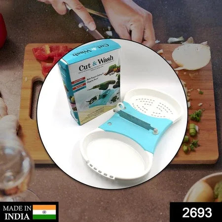 2693 Adjustable Cut N Wash Used In All Kinds Of Household And Kitchen Purposes For Cutting And Washing Simultaneously Of Vegetables And Fruits Etc. - Zidbik