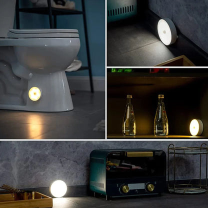 Round Shape 8 Led Motion Sensor Induction Led Light - Zidbik