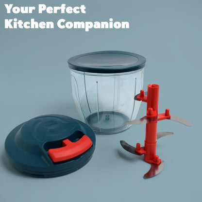 Apex Speed-x Hand-powered Vegetable Chopper (1000 Ml) - Zidbik