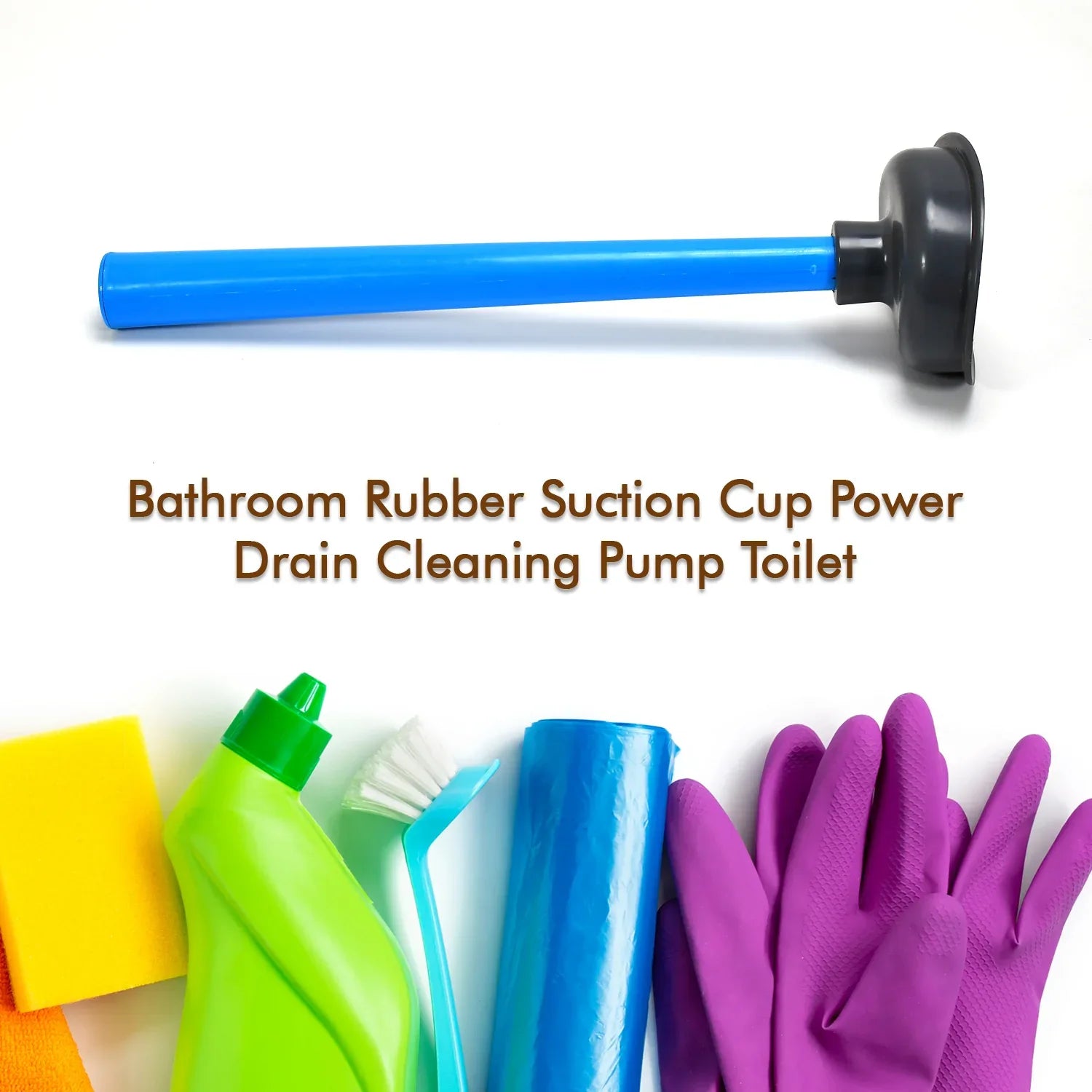 4025 Multifunctional Toilet Plunger Toilet Blockage Remover Suction Device - Zidbik