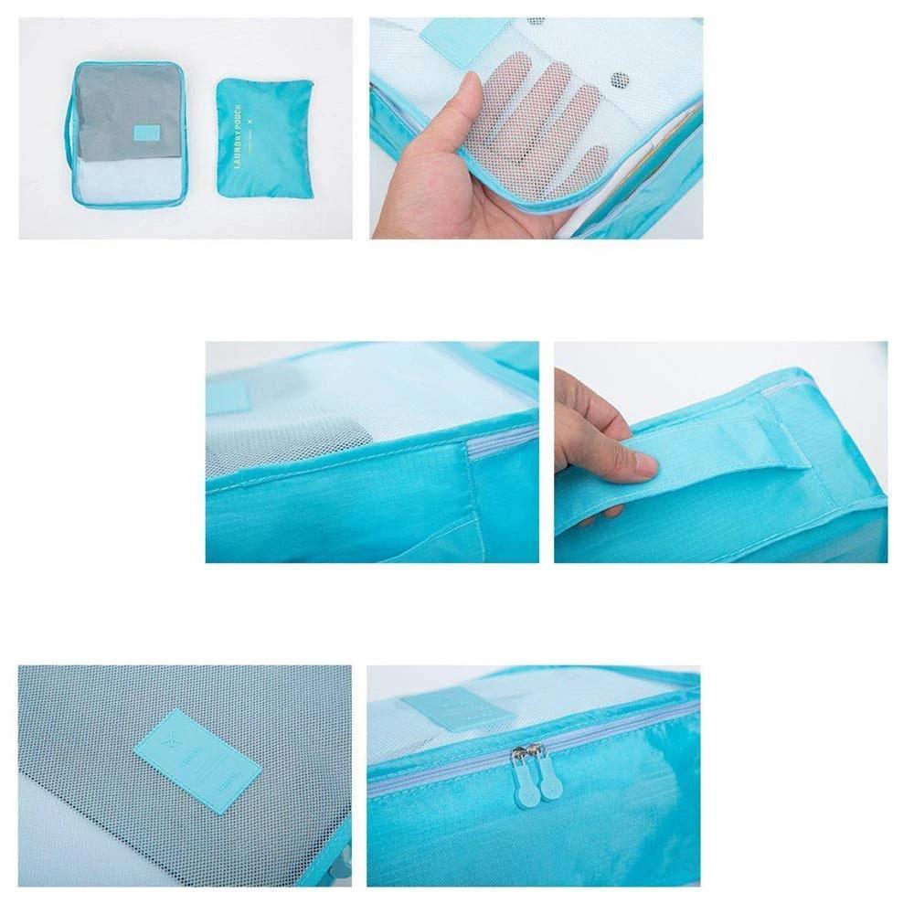 0192 Cloth Organizer Pouch Laundry Zipper Bags (6 Pcs) - Zidbik