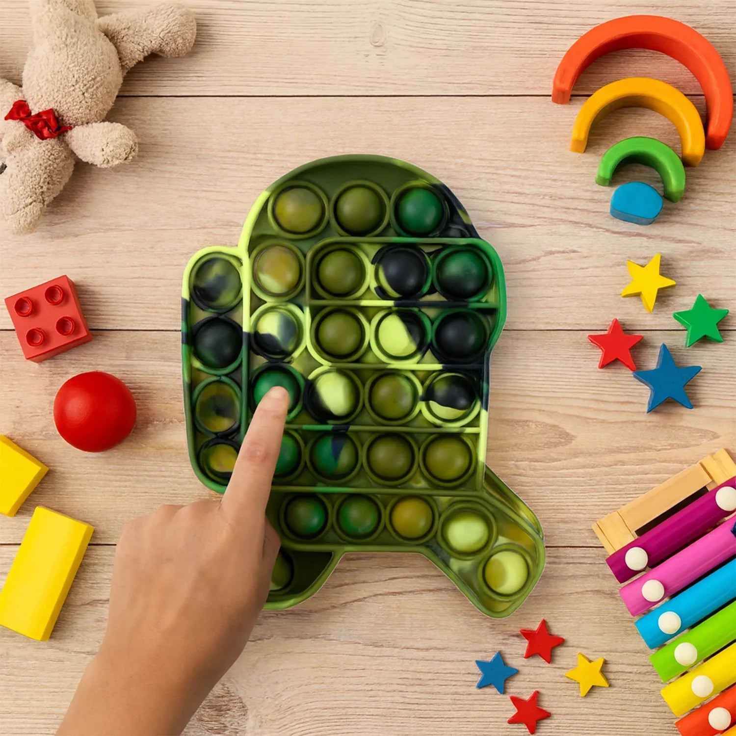Premium Cartoon Shape Silicone Pop It Fidget Toy (1 Pc) - Zidbik