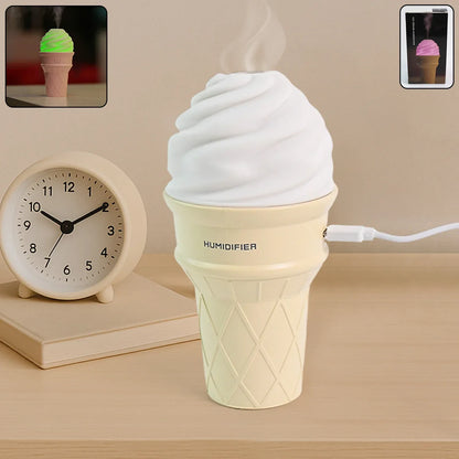 Ice Cream Cone Shape Air Freshener Humidifier (1pc Cream Color) - Zidbik