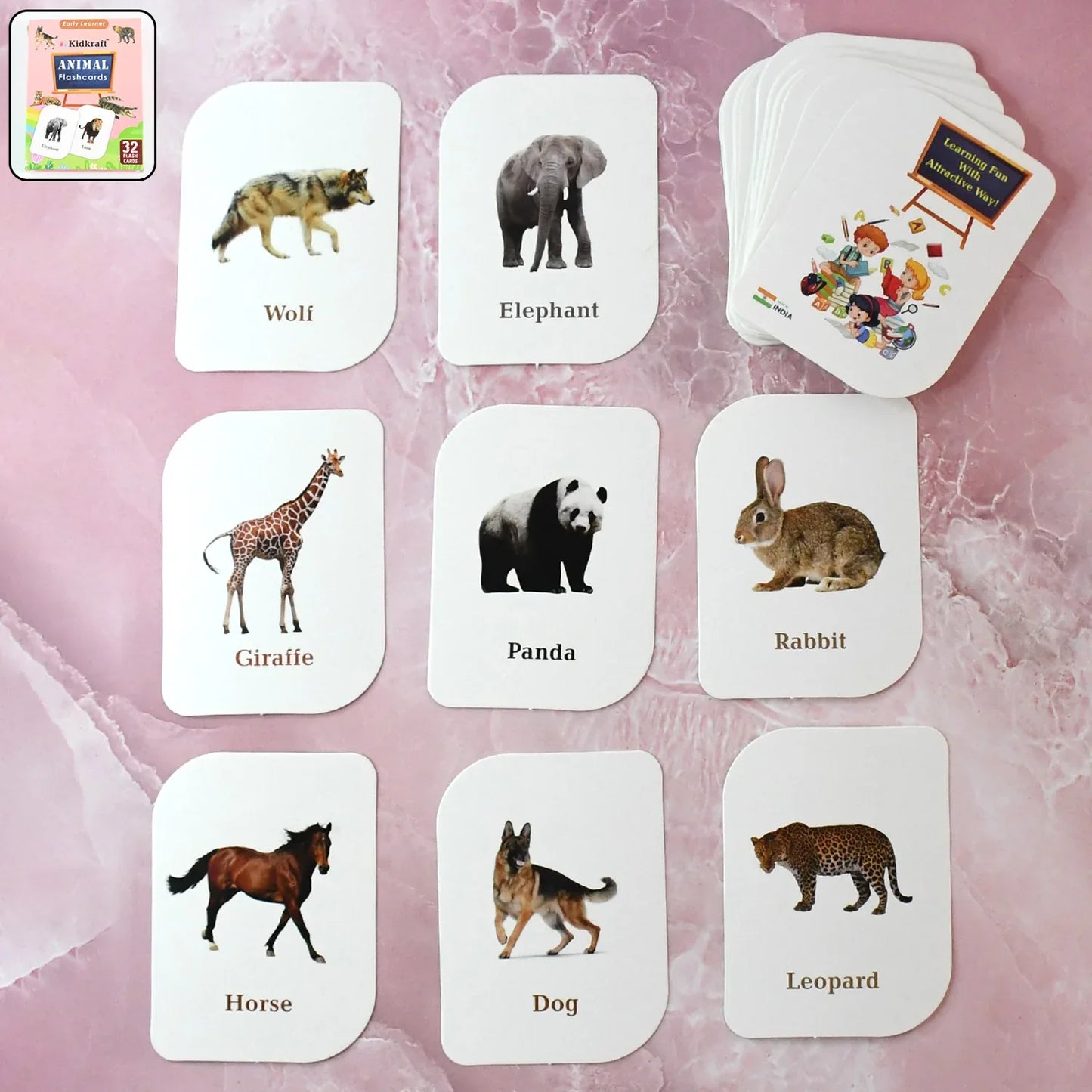 Kidkraft 32-piece Animal Flash Cards Set - Zidbik