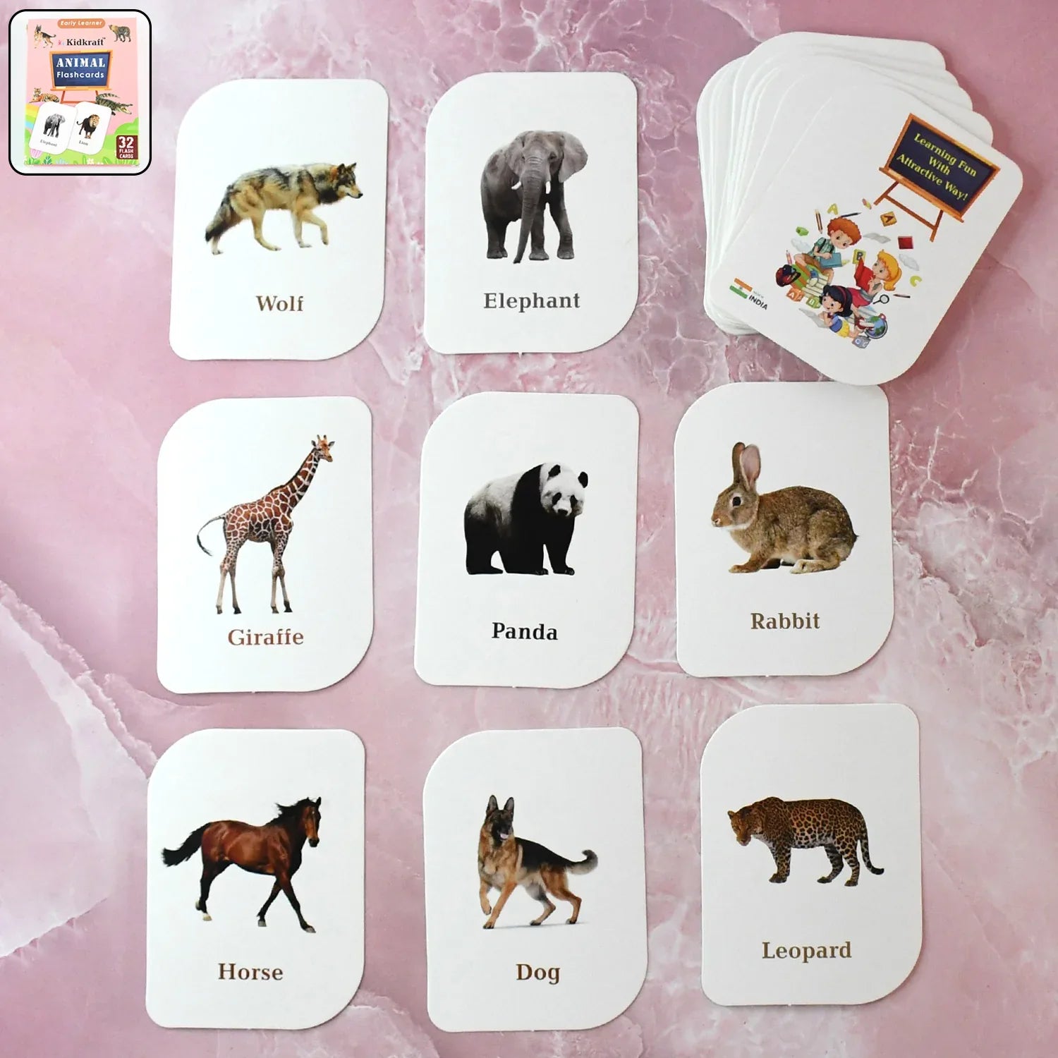 Kidkraft 32-piece Animal Flash Cards Set - Zidbik