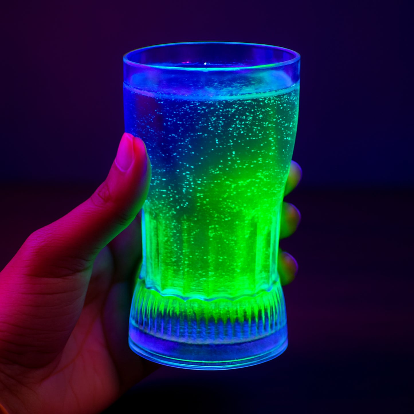 Plastic Fancy Led Light Glass 200 Ml (1 Pc) - Zidbik