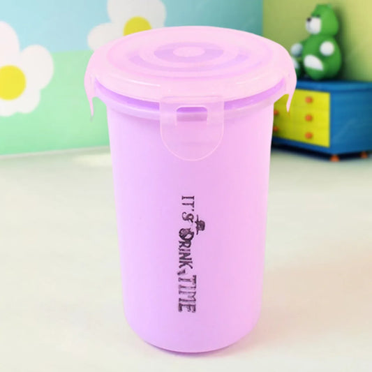 Plastic Lunch Box With Small Box Bottle Sponn For Kids Lunch Box (4 Pc Set) - Zidbik